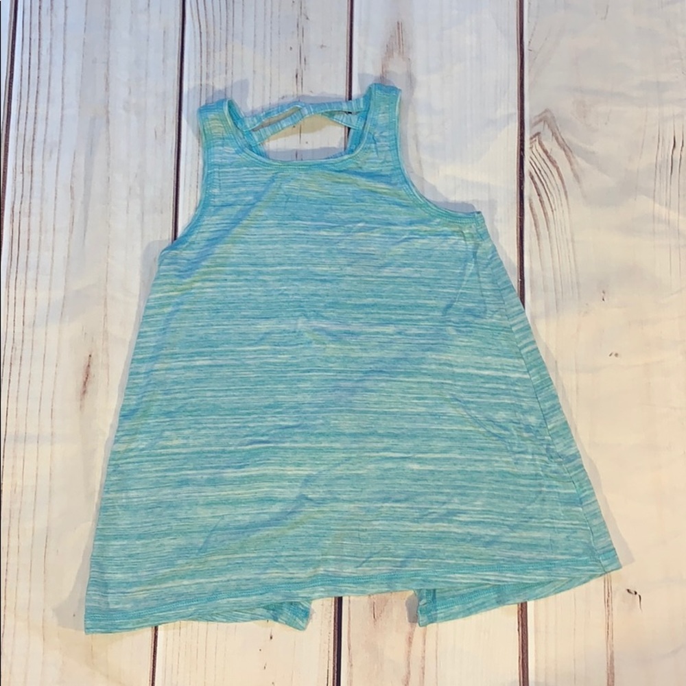 Blue athletic tank top